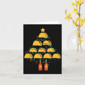 Mijn Tacos Kerstboom Pajama Shirt Xmas Funny Kaart (Gele Bloem)