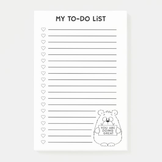 Mijn takenlijst - Je doet het geweldig-Gerda Stein Post-it® Notes (Voorkant)