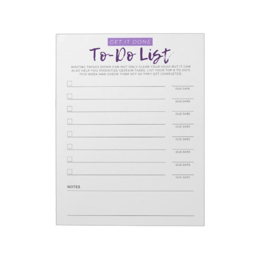 Mijn takenlijst notitieblok (Linkerzijde)