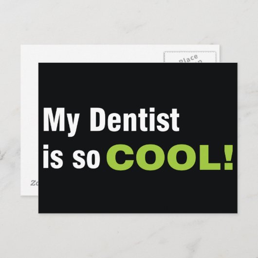 Mijn tandarts is zo cool Briefkaart (Voorkant / Achterkant)