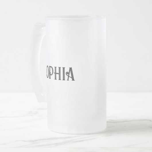 Mijn tandarts vertelde me dat ik een kroongeborene matglas bierpul (Voorkant links)