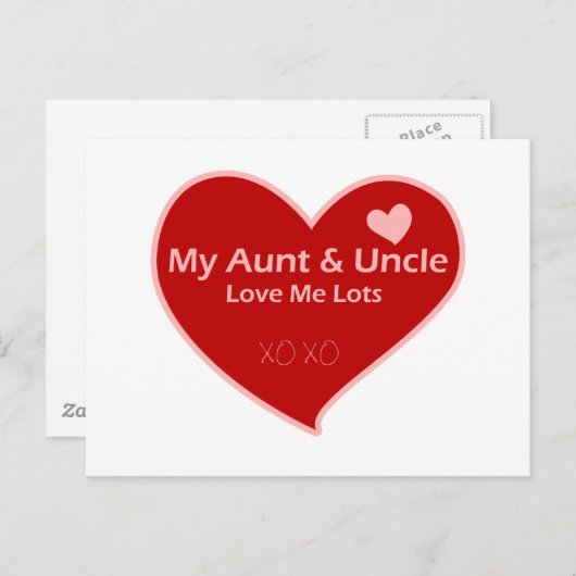 Mijn tante en oom houden van me briefkaart (Voorkant / Achterkant)