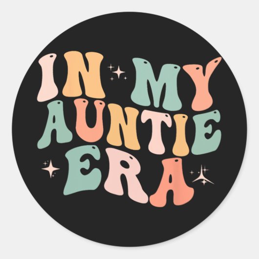 Mijn tante Era Baby Moederdag Ronde Sticker (Voorkant)