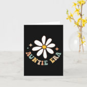 Mijn tante Era Lover Groovy Retro Tante Moederdag Kaart (Gele Bloem)