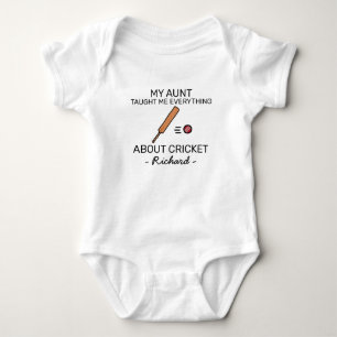 Mijn tante heeft me alles geleerd over cricket romper