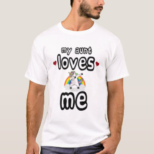 Mijn tante houdt ervan dat ik eenhoorns pijlen har t-shirt