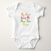 mijn tante houdt meer van me dan van pizza Baby Ca Romper (Voorkant)