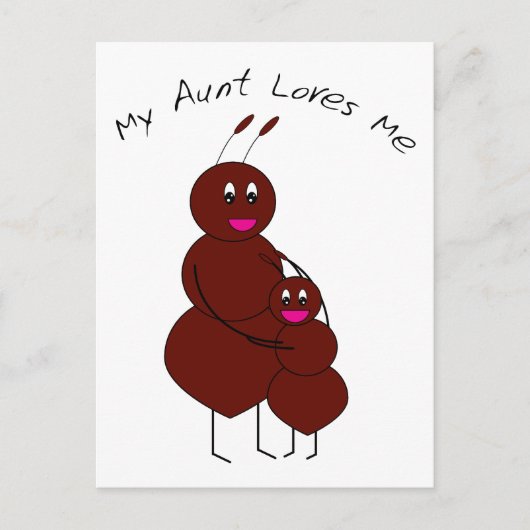 Mijn tante houdt van Briefkaart (Voorkant)