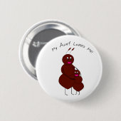 Mijn tante houdt van Button (Voorkant /achterkant)