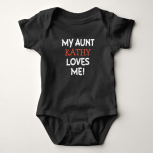 Mijn tante houdt van me aangepast baby shirt