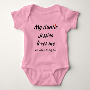 Mijn tante houdt van me Baby Suite met aangepaste  Romper