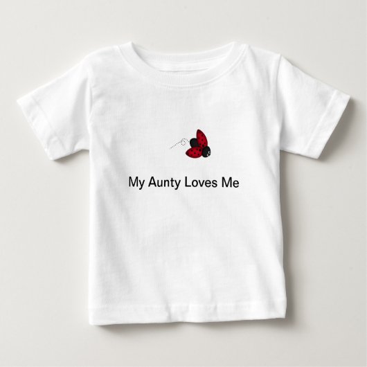 Mijn tante houdt van me Baby T-shirt (Voorkant)