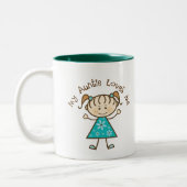 Mijn tante houdt van me Gift Tweekleurige Koffiemok (Links)