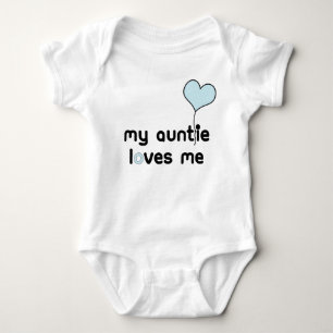 Mijn tante houdt van me Light Blue Heart ballon Romper