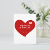 Mijn tante houdt van mij briefkaart (Staand voorkant)