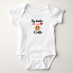 Mijn tante houdt van mij een latte baby shower cad romper