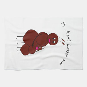 Mijn tante houdt van mij Knuffel van een mierige t Theedoek