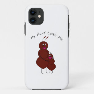 Mijn tante houdt van mij Schattige Cartoon Mier Pu Case-Mate iPhone Case