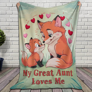 Mijn tante houdt van mij vos sherpa deken