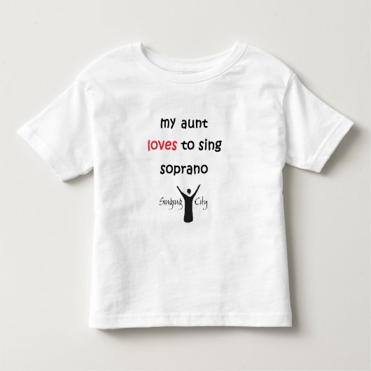 mijn tante houdt van soprano zingen kinder shirts (Voorkant)