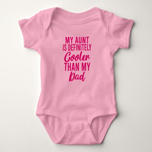 Mijn tante is cooler dan mijn vader Baby Bodysuit (Voorkant)