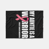 Mijn tante is een krijger borstkanker Shirten Fleece Deken (Voorkant (Horizontaal))