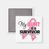 Mijn tante is een overlevende - borstkanker magneet (Voorkant / Achterkant)