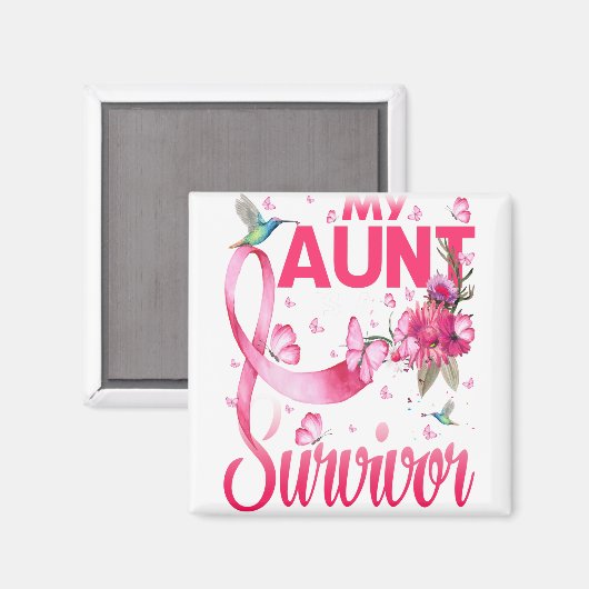 Mijn tante is een overlevende kolibrie borstkanker magneet (Voorkant / Achterkant)