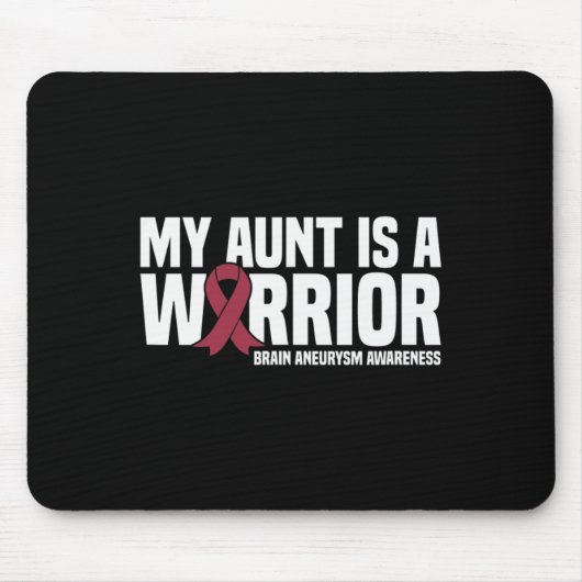 Mijn tante is een Warrior Brain Aneurysm Awareness Muismat (Voorkant)