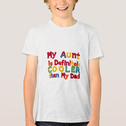 Mijn tante is koeler dan mijn vader Tri-Blend shirt (Voorkant)