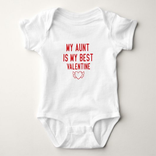 Mijn tante is mijn beste valentijn, Valentijn Baby Romper (Voorkant)