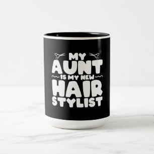 Mijn tante is mijn nieuwe haarstift voor tante tweekleurige koffiemok