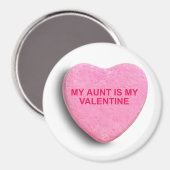MIJN TANTE IS MIJN VALENTIJN SNOEP HART MAGNEET (Voorkant / Achterkant)