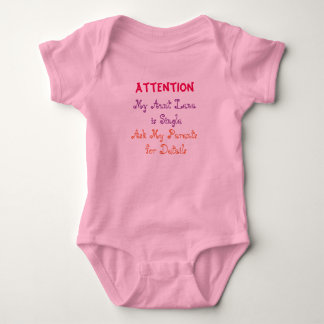 Mijn tante is Single Baby tutu humor creeper Romper