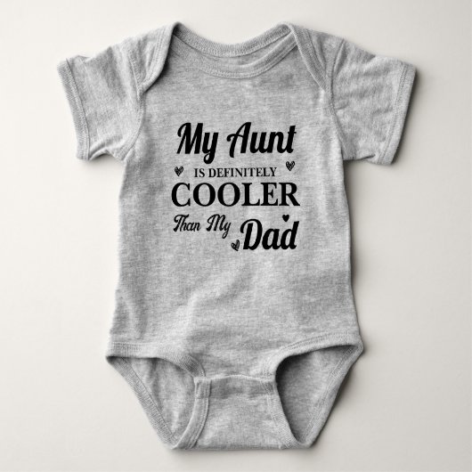 Mijn tante is zeker koeler dan mijn Da Funny Gift. Romper (Voorkant)