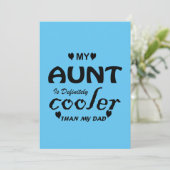 mijn tante is zeker koeler dan mijn vader kaart (Staand voorkant)