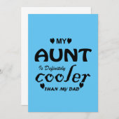 mijn tante is zeker koeler dan mijn vader kaart (Voorkant / Achterkant)