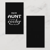 mijn tante is zeker koeler dan mijn vader visitekaartje (Voorkant / Achterkant)