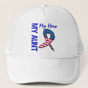 Mijn tante Mijn Hero Patriotic Grunge Ribbon Trucker Pet