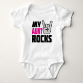 Mijn tante Rocks - grappige baby creeper Romper (Voorkant)