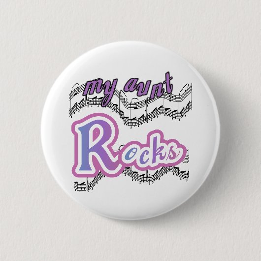 Mijn tante Rocks Ronde Button 5,7 Cm (Voorkant)