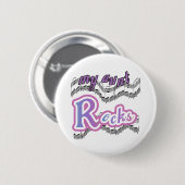 Mijn tante Rocks Ronde Button 5,7 Cm (Voorkant /achterkant)