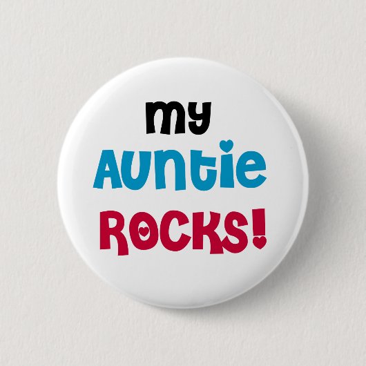Mijn tante Rocks Ronde Button 5,7 Cm (Voorkant)