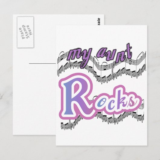 Mijn tante Rocks Tshirts en geschenken Briefkaart (Voorkant / Achterkant)