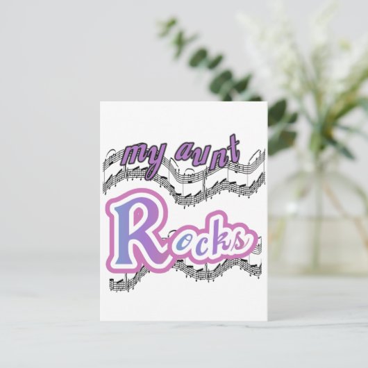 Mijn tante Rocks Tshirts en geschenken Briefkaart (Staand voorkant)
