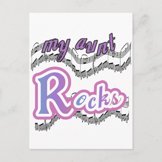 Mijn tante Rocks Tshirts en geschenken Briefkaart (Voorkant)