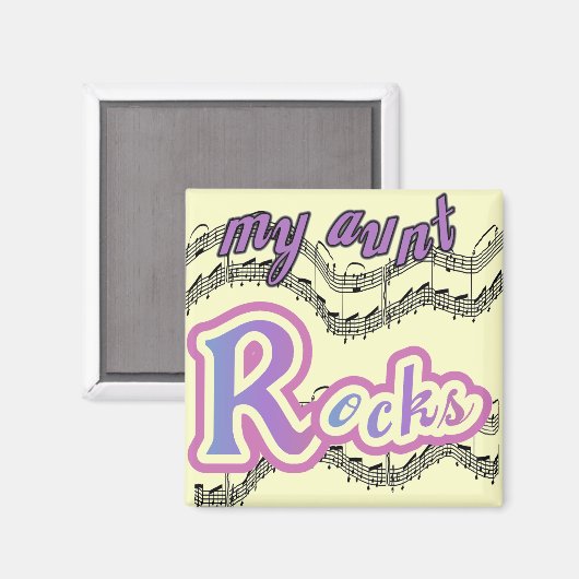 Mijn tante Rocks Tshirts en geschenken Magneet (Voorkant / Achterkant)