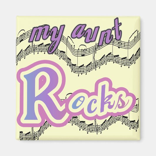 Mijn tante Rocks Tshirts en geschenken Magneet (Voorkant)