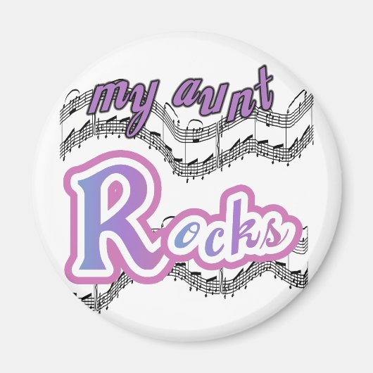 Mijn tante Rocks Tshirts en geschenken Magneet (Voorkant)