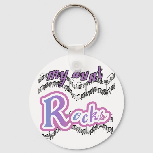 Mijn tante Rocks Tshirts en geschenken Sleutelhanger (Voorkant)